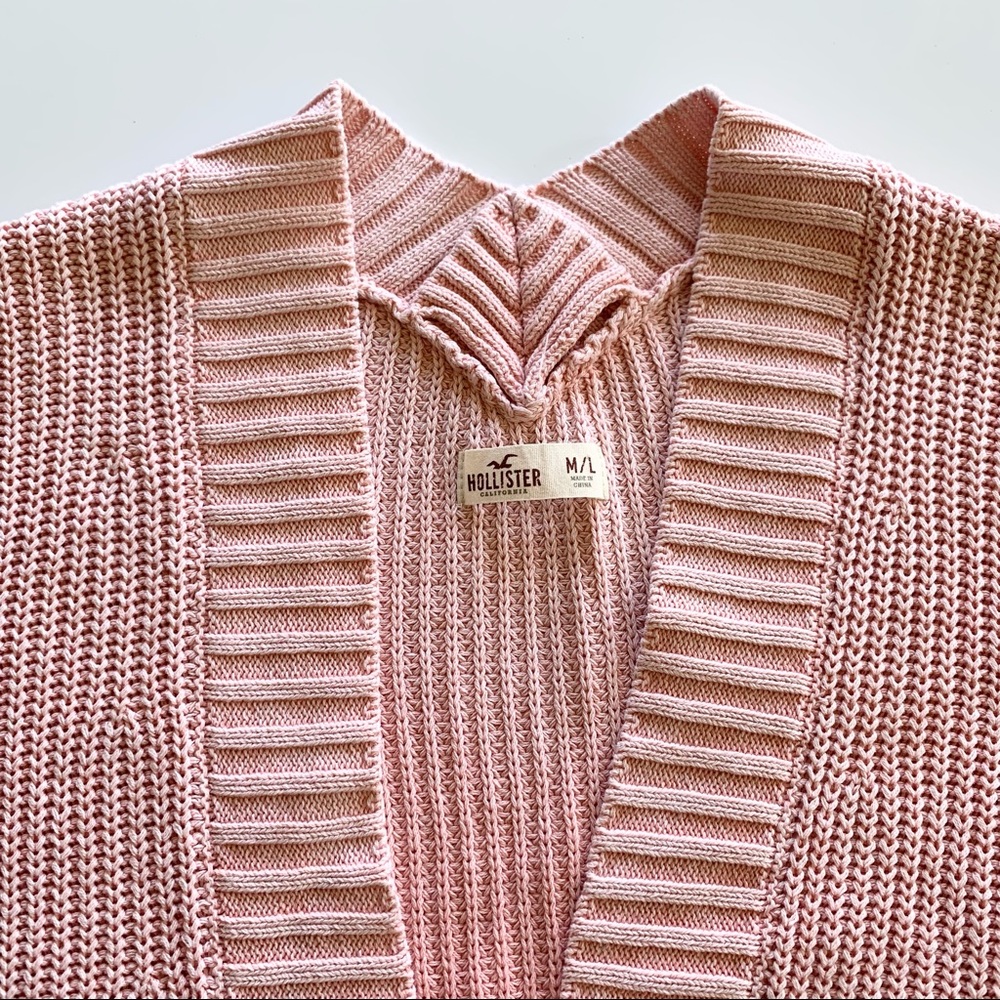 🌸Hollister🌸 Long Sleeve Ribber Sweater SizeM/L Pink - Picture 4 of 9
